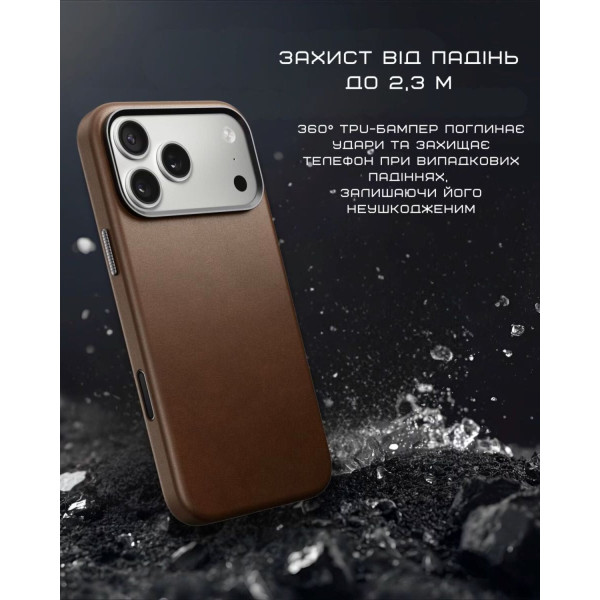 Фото - Чохол для смартфону Nomad Traditional Leather Case Brown for iPhone 17 Pro Max (NM011901858)