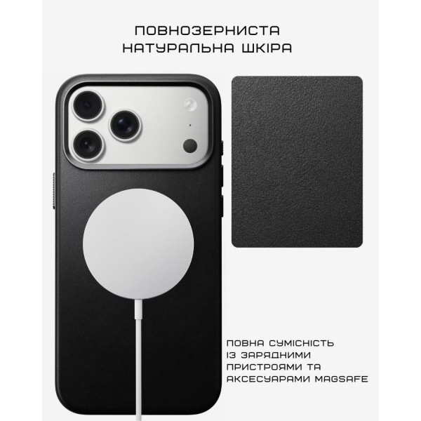 Фото - Чохол для смартфону Nomad Traditional Leather Case Black for iPhone 17 Pro Max (NM011895858)