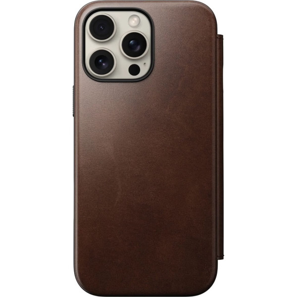 Фото - Чехол для смартфона Nomad Modern Leather Folio Rustic Brown Horween for iPhone 16 Pro (NM01676485)
