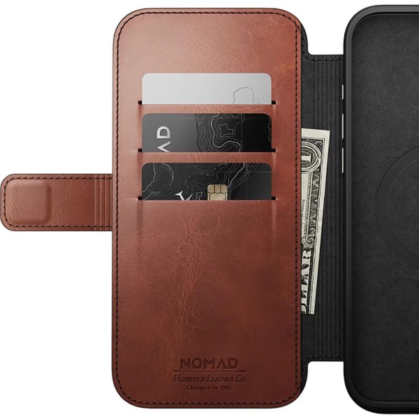Фото - Чохол для смартфону Nomad Modern Leather Folio Olde Dublin Horween for iPhone 16 Pro (NM01398585)