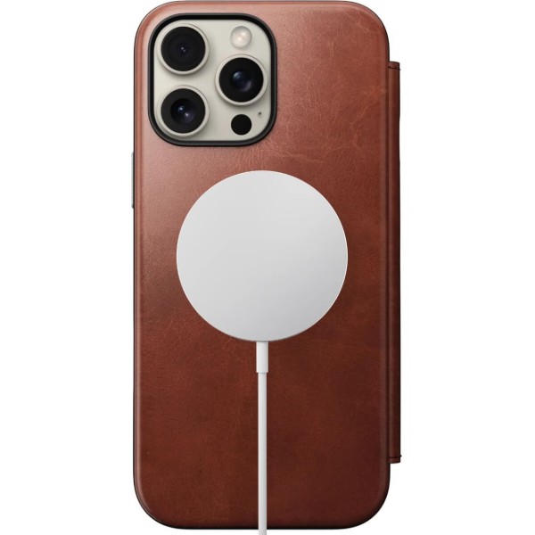 Фото - Чохол для смартфону Nomad Modern Leather Folio Olde Dublin Horween for iPhone 16 Pro (NM01398585)