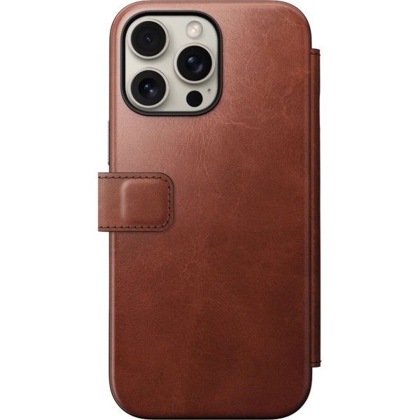 Фото - Чохол для смартфону Nomad Modern Leather Folio Olde Dublin Horween for iPhone 16 Pro (NM01398585)