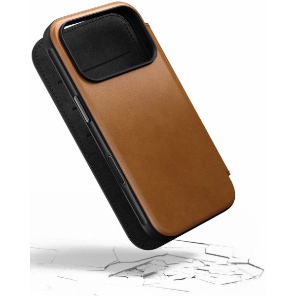 Фото - Чехол для смартфона Nomad Modern Leather Folio Case English Tan for iPhone 17 Pro Max (NM014124858)