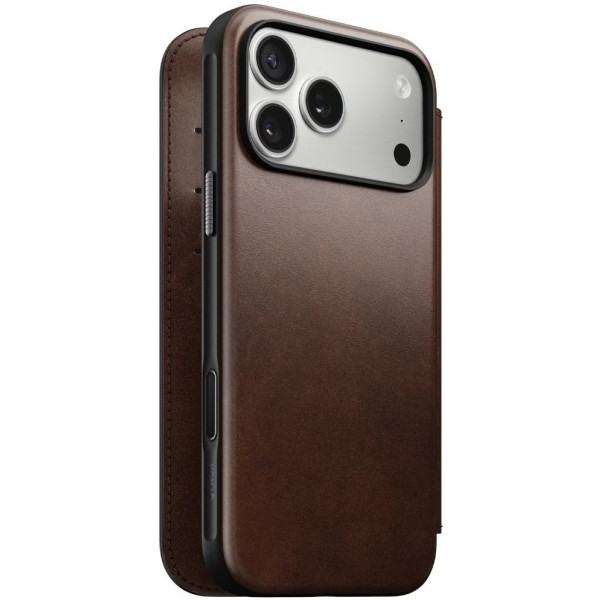 Фото - Чохол для смартфону Nomad Modern Leather Folio Case Horween Rustic Brown for iPhone 17 Pro Max (NM014100858)