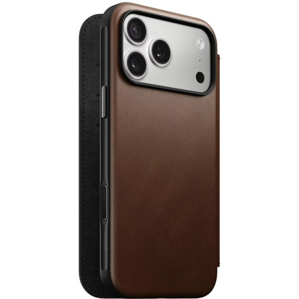 Фото - Чехол для смартфона Nomad Modern Leather Folio Case Brown for iPhone 17 Pro Max (NM014131858)
