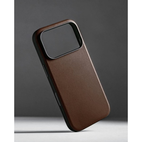 Фото - Чохол для смартфону Nomad Modern Leather Case Horween Rustic Brown for iPhone 17 Pro (NM014292858)