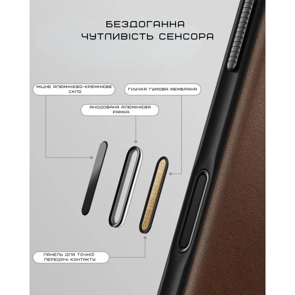 Фото - Чохол для смартфону Nomad Modern Leather Case Horween Rustic Brown for iPhone 17 Pro (NM014292858)