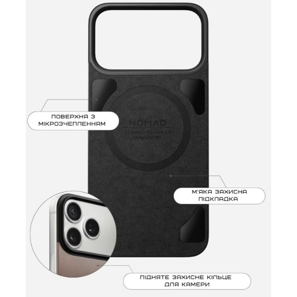 Фото - Чехол для смартфона Nomad Magnetic Leather Back Case Horween Rustic Brown for iPhone 17 Pro Max (NM014384858)