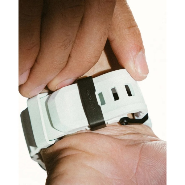 Фото - Ремінець для смарт-годинника Nomad Rocky Point Band Black Titanium Hardware Icy Blue Glow 46mm/49mm (NM014445858)