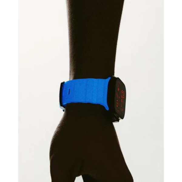 Фото - Ремінець для смарт-годинника Nomad Rocky Point Band Black Titanium Hardware Icy Blue Glow 46mm/49mm (NM014445858)