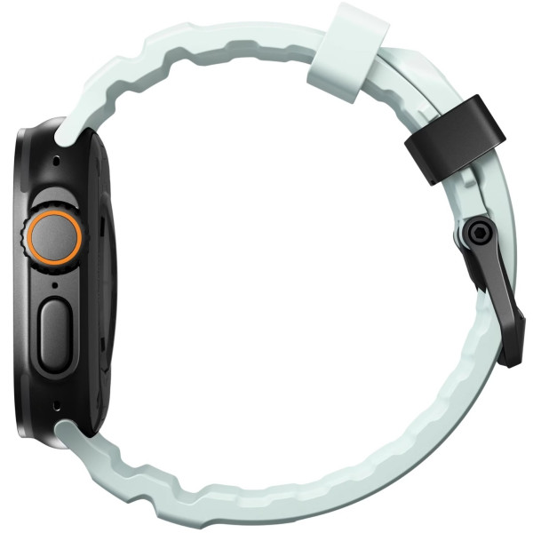 Фото - Ремінець для смарт-годинника Nomad Rocky Point Band Black Titanium Hardware Icy Blue Glow 46mm/49mm (NM014445858)