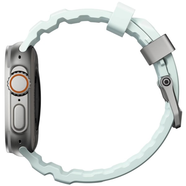 Фото - Ремешок для смарт-часов Nomad Rocky Point Band Natural Titanium Hardware Icy Blue Glow 46mm/49mm (NM014452858)