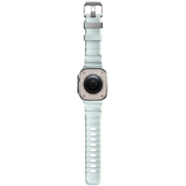 Фото - Ремешок для смарт-часов Nomad Rocky Point Band Natural Titanium Hardware Icy Blue Glow 46mm/49mm (NM014452858)