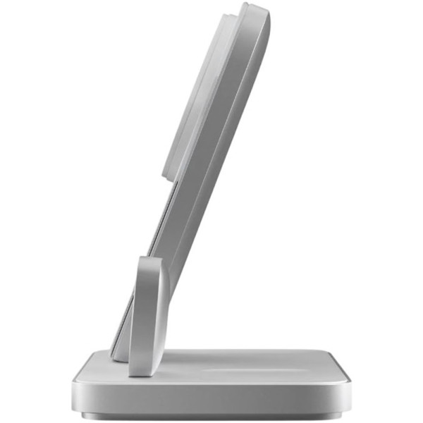 Фото - Бездротовий зарядний пристрій Nomad Stand One Max Qi2 25W 3-in-1 Charging Hub (4rd Gen) Silver (NM014506858)