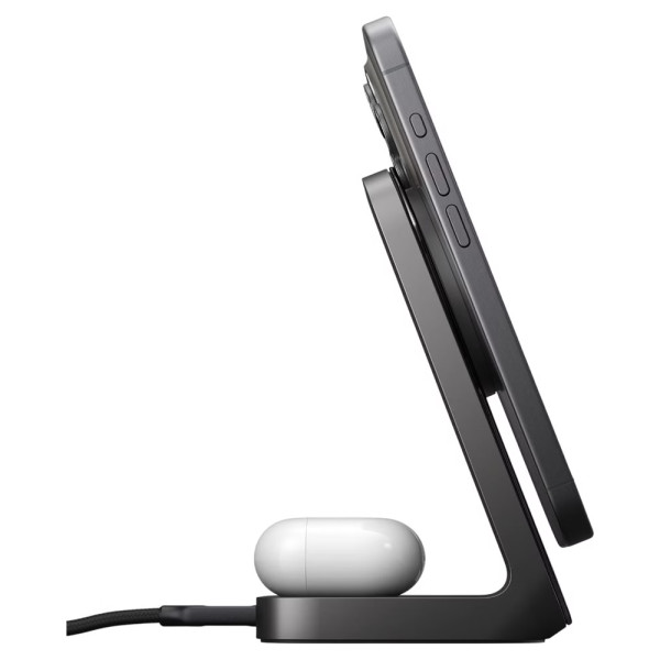 Фото - Бездротовий зарядний пристрій Nomad Stand One Qi2 25W 2-in-1 Charging Hub (4rd Gen) Carbide (NM014520858)