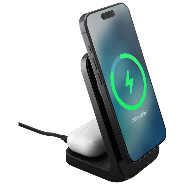 Фото - Бездротовий зарядний пристрій Nomad Stand One Qi2 25W 2-in-1 Charging Hub (4rd Gen) Carbide (NM014520858)