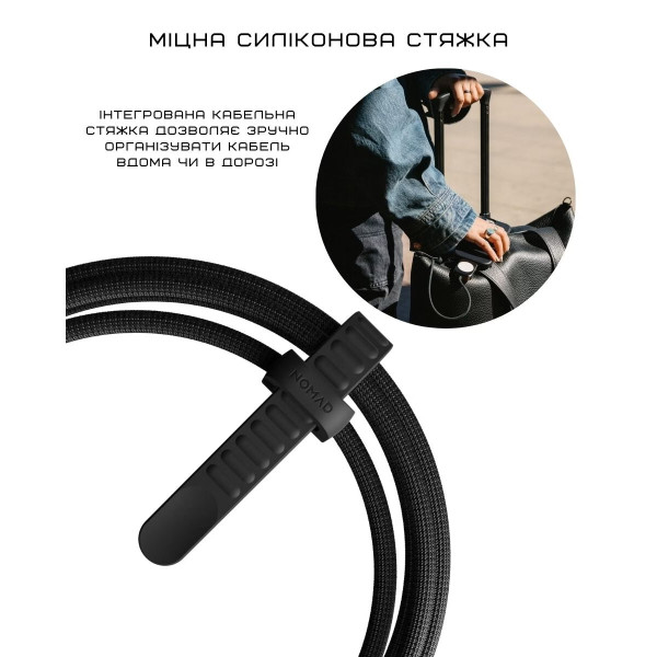 Фото - Переходник Nomad USB-C Kevlar Universal Cable Carbide for Apple Watch 1.5 м (NM014780858)