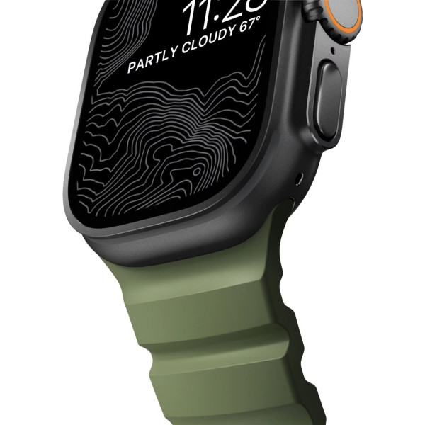 Фото - Ремешок для смарт-часов Nomad Rocky Point Band Black Titanium Hardware Forest 46mm/49mm (NM014797858)