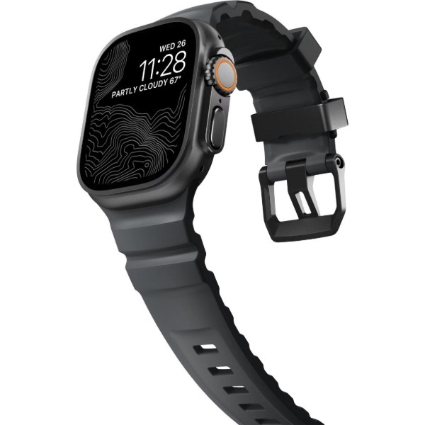 Фото - Ремінець для смарт-годинника Nomad Rocky Point Band Black Titanium Hardware Storm 46mm/49mm (NM014803858)