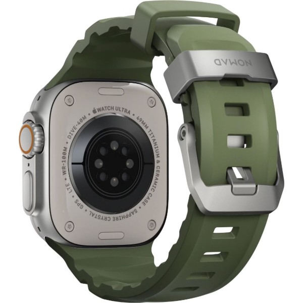 Фото - Ремінець для смарт-годинника Nomad Rocky Point Band Natural Titanium Hardware Forest 46mm/49mm (NM014841858)