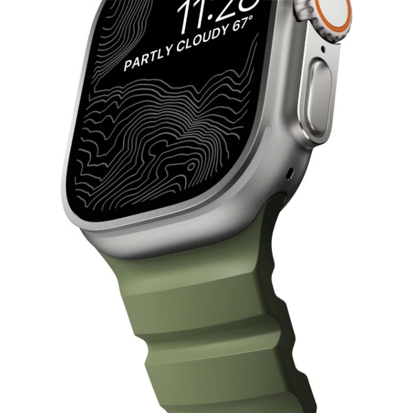 Фото - Ремінець для смарт-годинника Nomad Rocky Point Band Natural Titanium Hardware Forest 46mm/49mm (NM014841858)