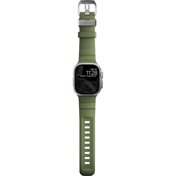 Фото - Ремінець для смарт-годинника Nomad Rocky Point Band Natural Titanium Hardware Forest 46mm/49mm (NM014841858)