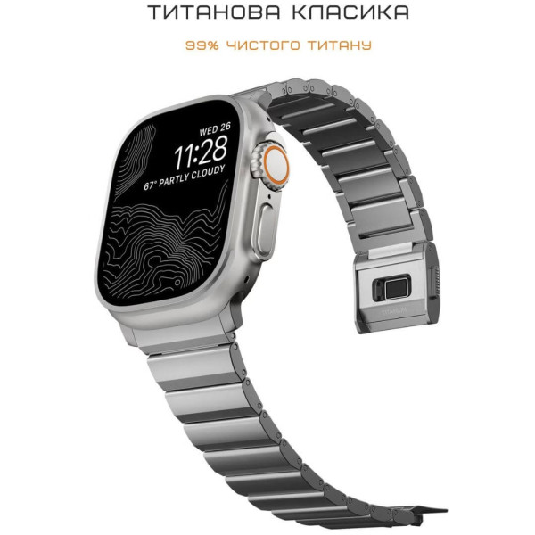 Фото - Ремешок для смарт-часов Nomad Titanium Band V2 Natural Hardware Natural 46mm/49mm (NM014858858)