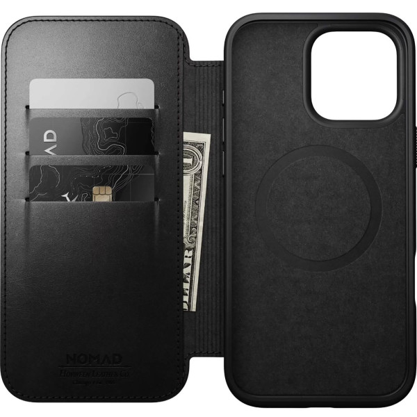 Фото - Чохол для смартфону Nomad Modern Leather Folio Back Horween for iPhone 16 Pro (NM01677185)