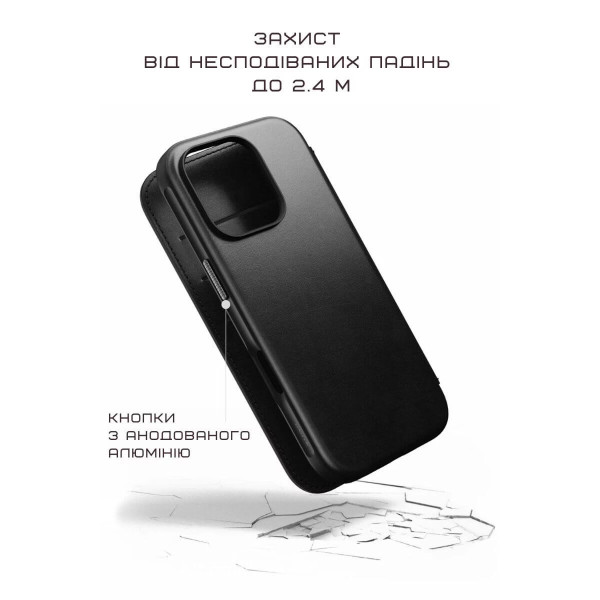 Фото - Чохол для смартфону Nomad Modern Leather Folio Back Horween for iPhone 16 Pro (NM01677185)