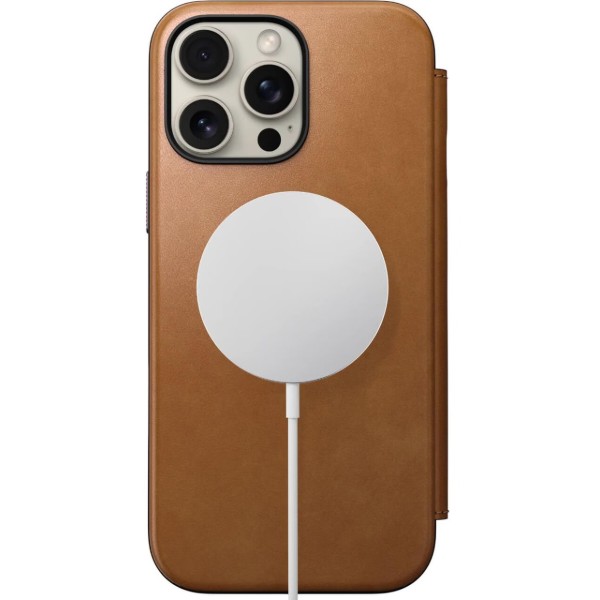 Фото - Чохол для смартфону Nomad Modern Leather Folio English Tan for iPhone 16 Pro Max (NM01673385)