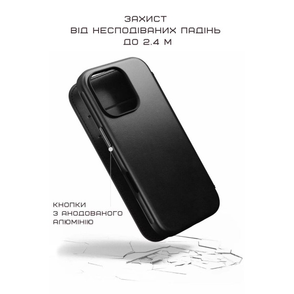 Фото - Чохол для смартфону Nomad Modern Leather Folio Back for iPhone 16 Pro (NM01680185)