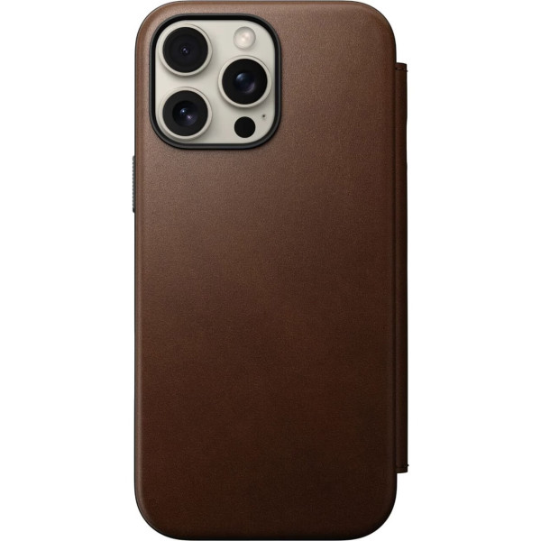 Фото - Чохол для смартфону Nomad Modern Leather Folio Brown for iPhone 16 Pro (NM01679585)