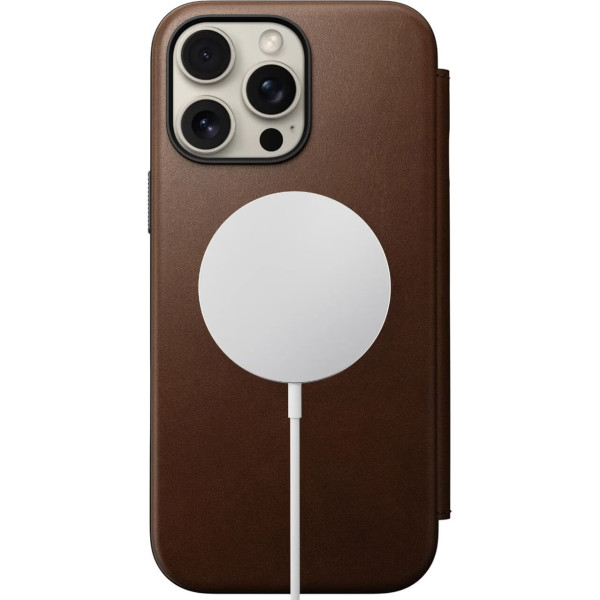 Фото - Чохол для смартфону Nomad Modern Leather Folio Brown for iPhone 16 Pro (NM01679585)