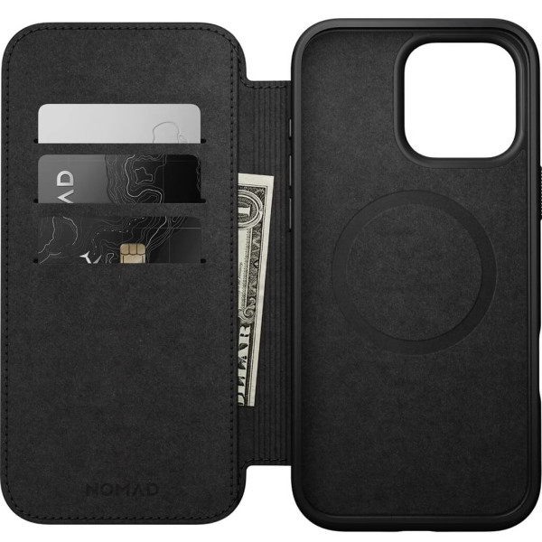 Фото - Чохол для смартфону Nomad Modern Leather Folio Brown for iPhone 16 Pro (NM01679585)