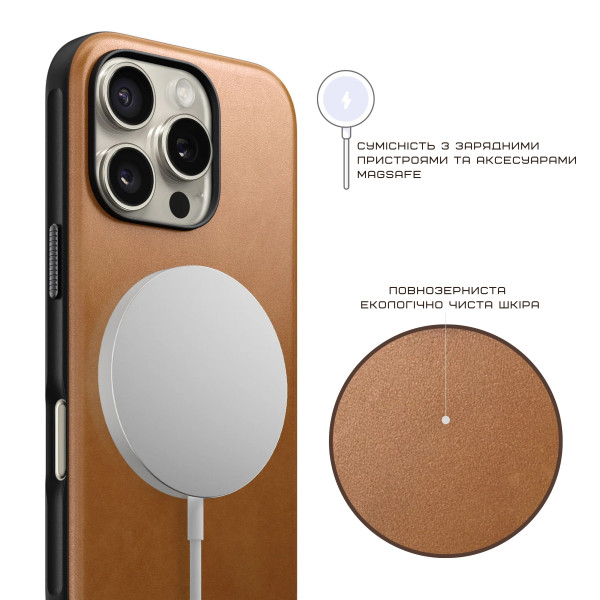 Фото - Чехол для смартфона Nomad Modern Leather English Tan for iPhone 16 Pro Max (NM01691785)