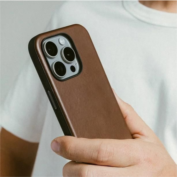 Фото - Чохол для смартфону Nomad Modern Leather Brown for iPhone 16 Pro Max (NM01692485)