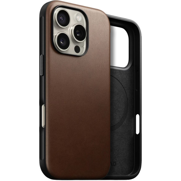 Фото - Чохол для смартфону Nomad Modern Leather Brown for iPhone 16 Pro Max (NM01692485)