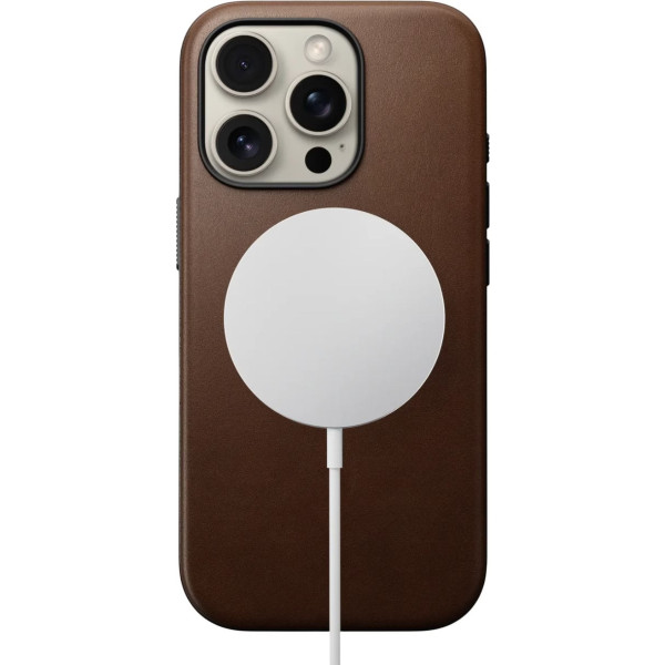 Фото - Чохол для смартфону Nomad Modern Leather Brown for iPhone 16 Pro (NM01696285)