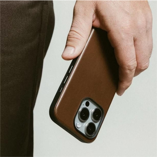 Фото - Чохол для смартфону Nomad Modern Leather Brown for iPhone 16 Pro Max (NM01692485)