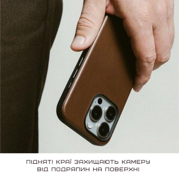 Фото - Чохол для смартфону Nomad Modern Leather Rustic Brown Horween for iPhone 16 Pro Max (NM01689485)