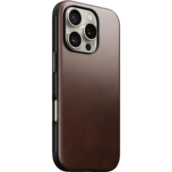 Фото - Чохол для смартфону Nomad Modern Leather Rustic Brown Horween for iPhone 16 Pro Max (NM01689485)