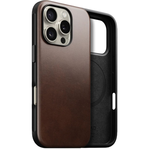 Фото - Чехол для смартфона Nomad Modern Leather Rustic Brown Horween for iPhone 16 Pro (NM01858485)