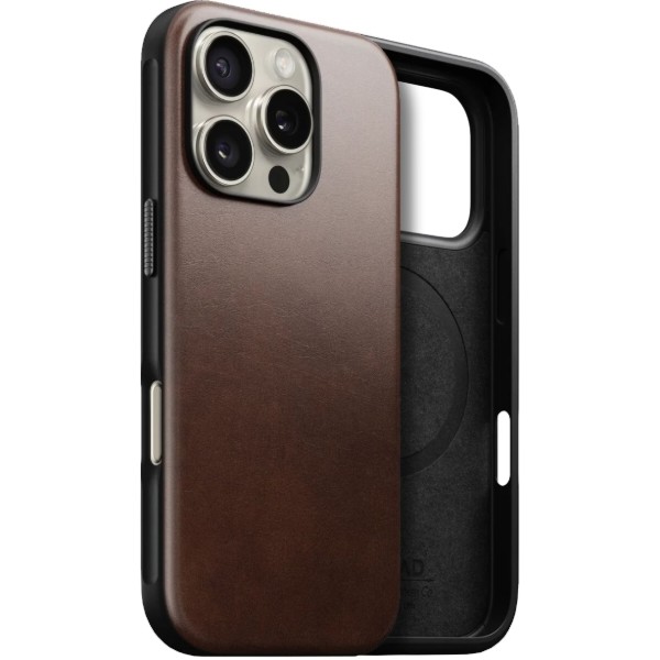 Фото - Чохол для смартфону Nomad Modern Leather Rustic Brown Horween for iPhone 16 Pro Max (NM01689485)