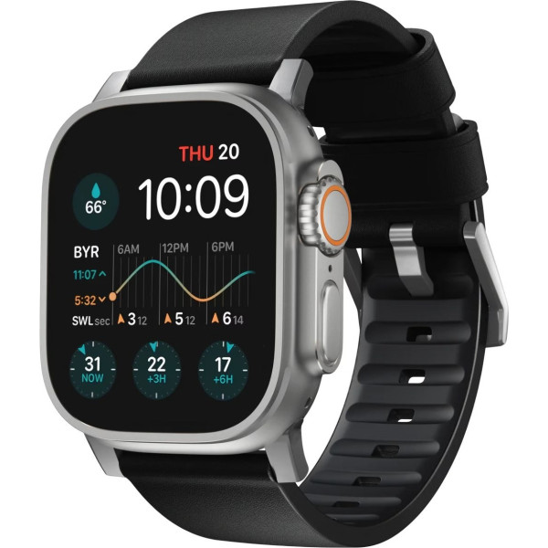 Фото - Ремешок для смарт-часов Nomad Active Band Pro Silver Hardware Black 46mm/49mm (NM1A41SNW0)