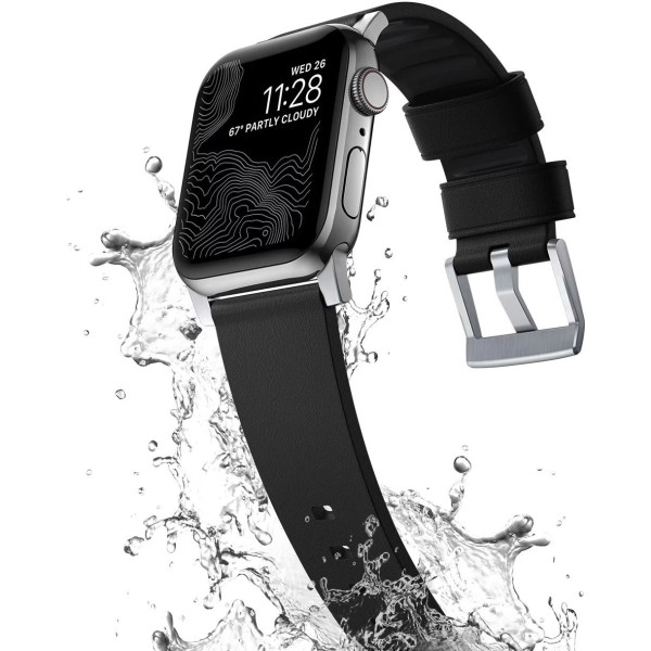 Фото - Ремешок для смарт-часов Nomad Active Band Pro Silver Hardware Black 46mm/49mm (NM1A41SNW0)
