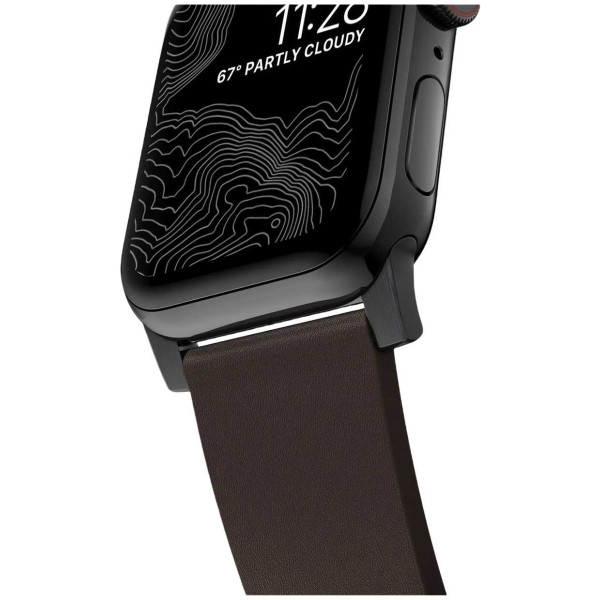 Фото - Ремешок для смарт-часов Nomad Active Band Pro Black Hardware Classic Brown 46mm/49mm (NM1A4MBNW0)