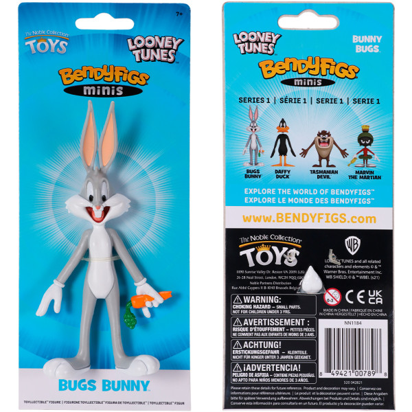 Фото - Колекційна фігурка Noble Collection LOONEY TUNES Bugs Mini Bendyfig 14.5 см (NN1184)