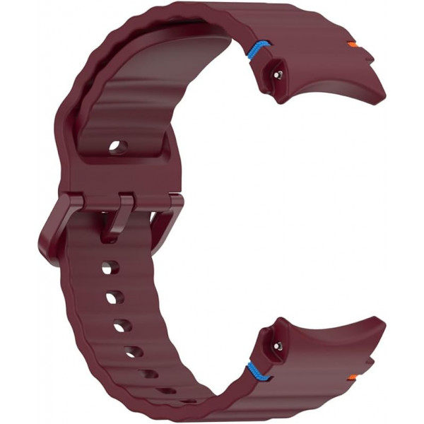 Фото - Ремінець для смарт-годинника BeCover Ribbed Tape for Samsung Galaxy Watch (20mm) 3 41mm/4 40mm-44mm/5 40-44mm/6 40-44mm/7 40-44mm Red Wine (712049)