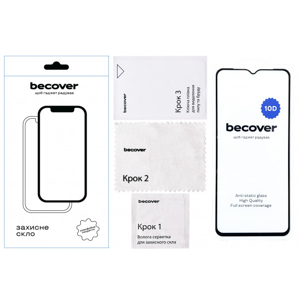 Фото - Захисне скло для смартфону BeCover ZTE Blade V50 Vita 10D Black (711832)