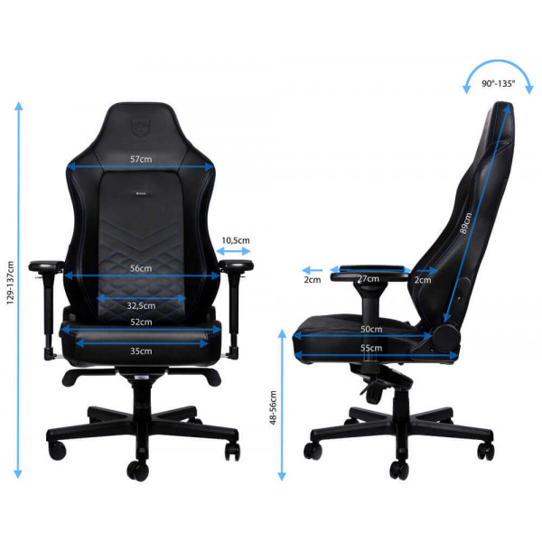 Фото - Крісло для геймерів Noblechairs HERO Black/Blue